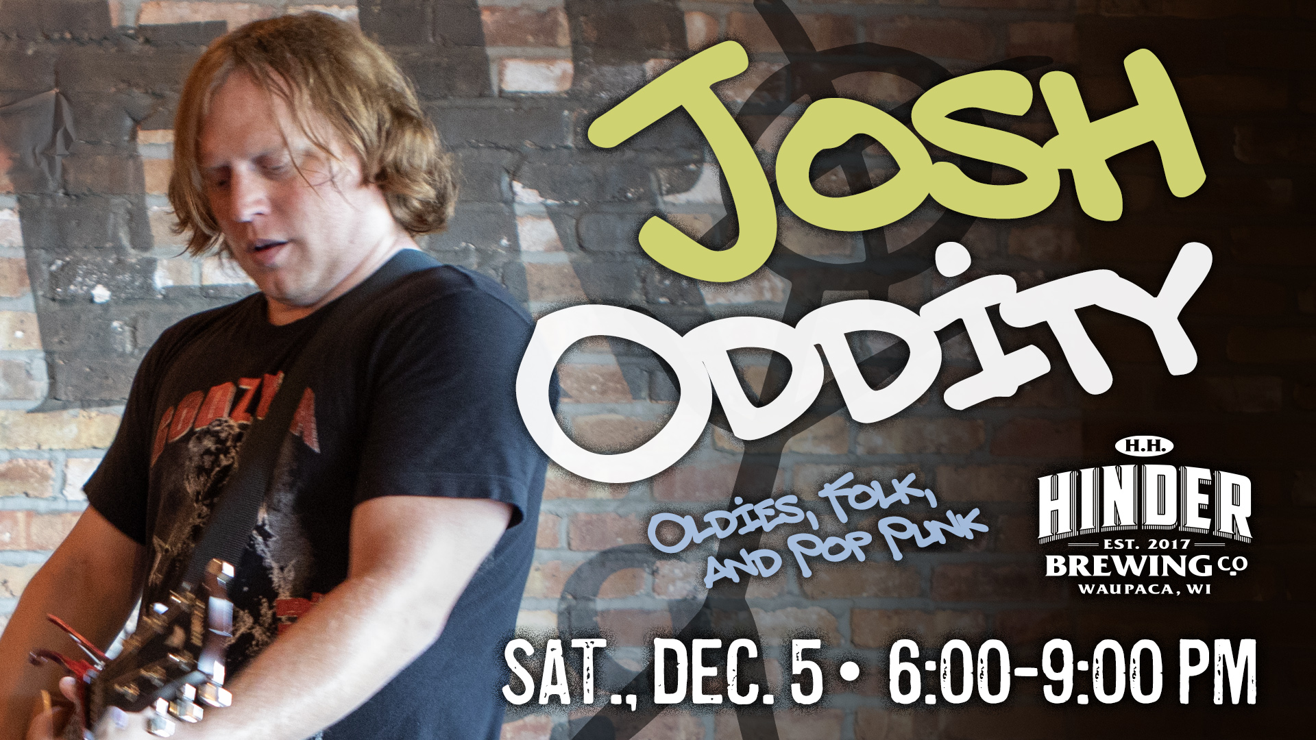 Josh Oddity - Live Music at H.H. HINDER Brewing Co.